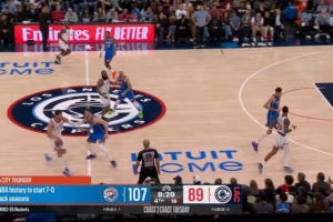 高歌猛进！雷霆是NBA历史第三支连续2个赛季开局7胜0负的球队